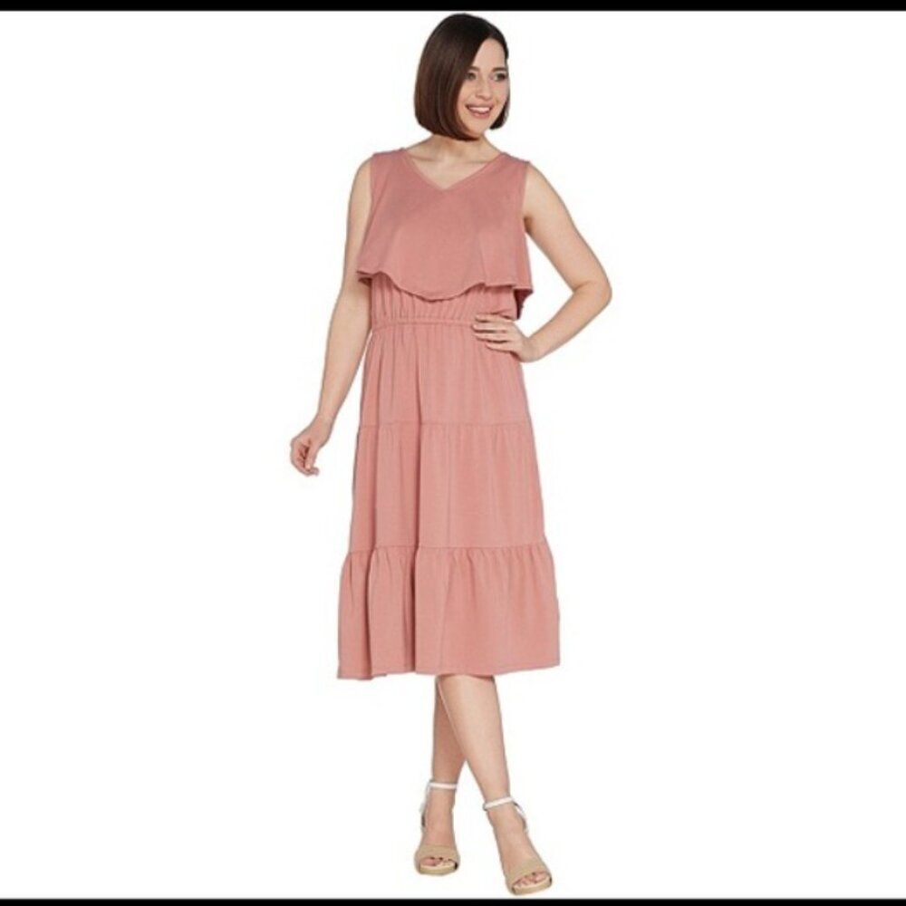NWOT Denim & Co. Sleeveless V-Neck Dress | Size S